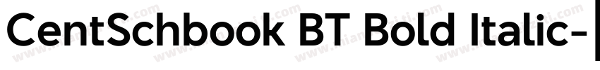 CentSchbook BT Bold Italic字体转换